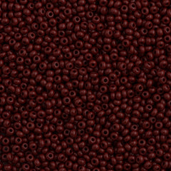 50g Czech Seed Bead 10/0 Opaque Brick Red (93300)