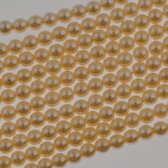 100 Czech 4mm Round Vanilla Glass Pearl Coat Beads