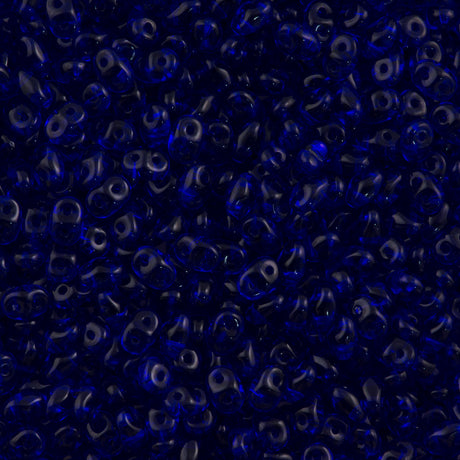 Super Duo 2x5mm Two Hole Beads Cobalt 22g Tube (30090)