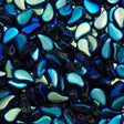 Paisley Duo 8x5mm Two Hole Bead Jet AB2X 21g Tube (23980AB2X)