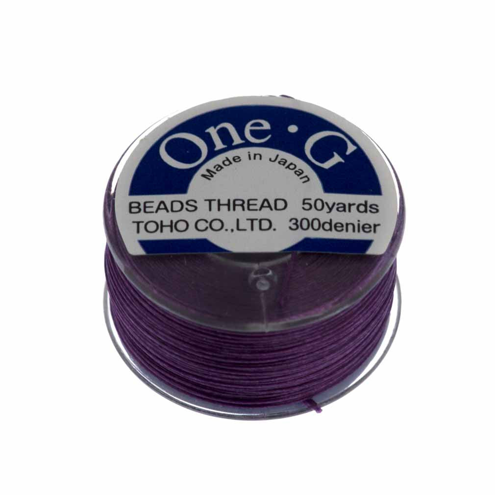 Toho One-G Nylon Purple Thread 50 yard bobbin