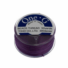 Toho One-G Nylon Purple Thread 50 yard bobbin