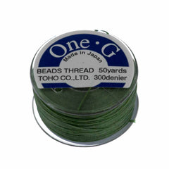 Toho One-G Nylon Green Thread 50 yard bobbin
