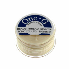 One G Thread Toho One-G Nylon Cream Thread 50 yard bobbin | Aura Crystals, LLC