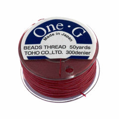Toho One-G Nylon Red Thread 50 yard bobbin