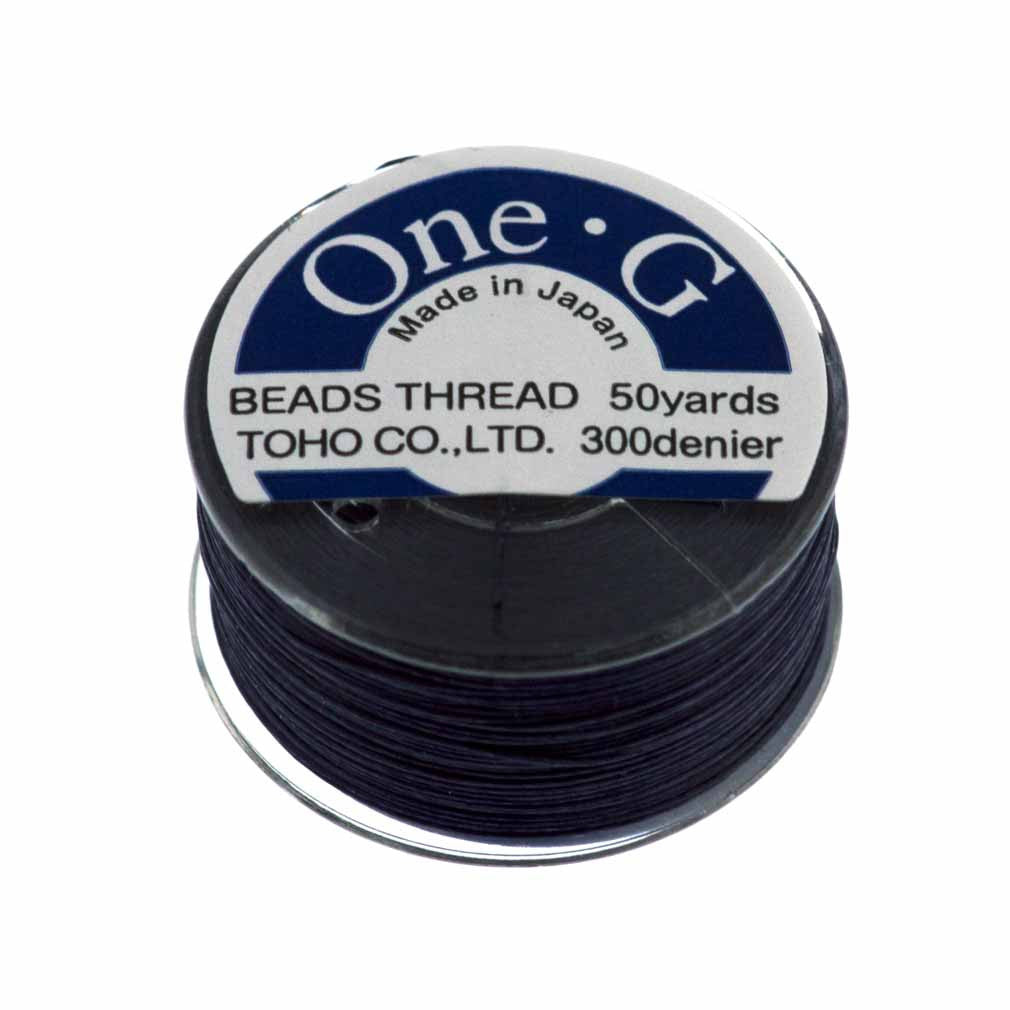 Toho One-G Nylon Navy Thread 50 yard bobbin