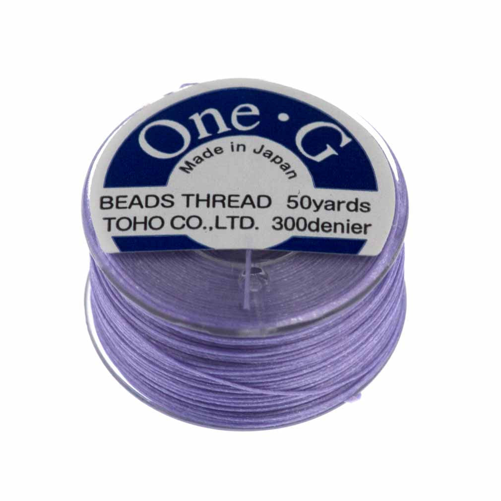 Toho One-G Nylon Light Lavender Thread 50 yard bobbin