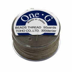Toho One-G Nylon Light Khaki Thread 50 yard bobbin