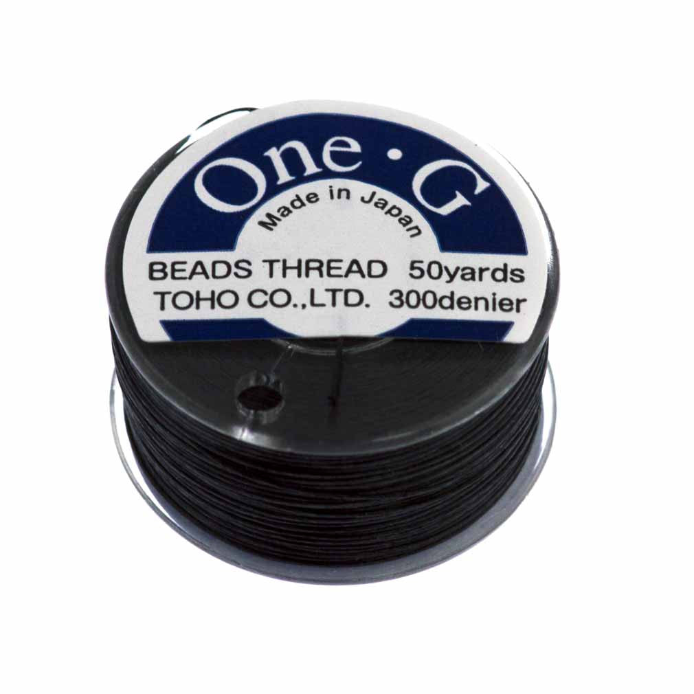 Toho One-G Nylon Black Thread 50 yard bobbin