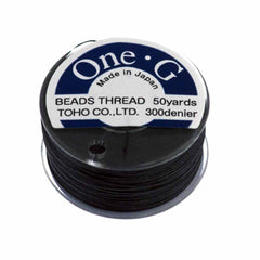 Toho One-G Nylon Black Thread 50 yard bobbin
