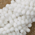 90 Czech 6x4mm Tear Drop Opaque White Beads (03000)
