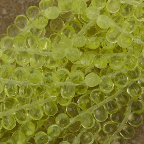 90 Czech 6x4mm Tear Drop Jonquil Beads (80130)