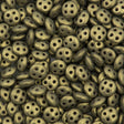 CzechMates 6mm Four Hole QuadraLentil Metallic Suede Gold Beads 15g (79080)