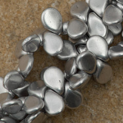 65 Preciosa Pip Opaque Bright Silver Beads (01700)