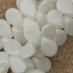 65 Preciosa Pip Matte Silk White Beads (29571)
