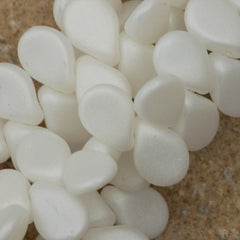 65 Preciosa Pip Matte Silk White Beads (29571)
