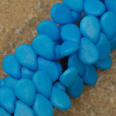 65 Preciosa Pip Matte Silk Azure Blue Beads (29576)