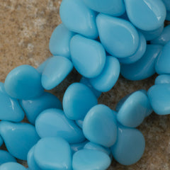 65 Preciosa Pip Opaque Light Blue Turquoise Beads (63020)