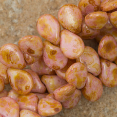 65 Preciosa Pip Alabaster Pink Travertin Beads (65307)