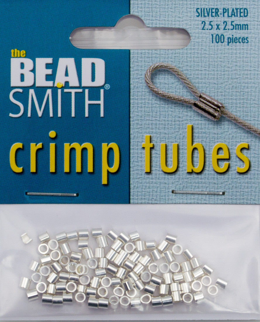 BeadSmith Silver Plated Crimp Tube Beads – Aura Crystals