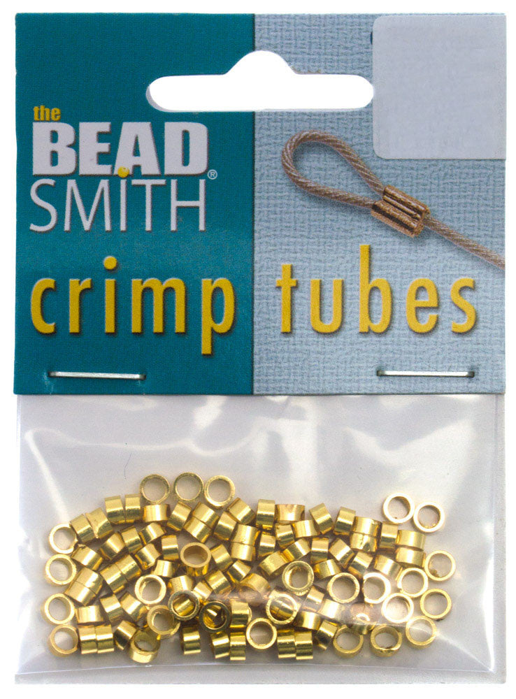 BeadSmith Gold Plated 4x2mm Crimp Tube Beads