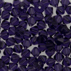 24 TRUE CRYSTAL 5mm Bicone Bead Purple Velvet (277)