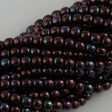 200 Czech 4mm Pressed Glass Round Beads Metallic Amethyst Luster (15726B)