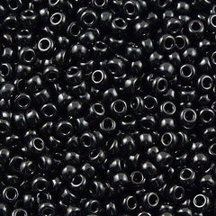 Miyuki Round Seed Bead 11/0 Opaque Black 22g Tube (401)