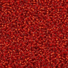 Miyuki Round Seed Bead 15/0 Silver Lined Red 2-inch Tube (10)