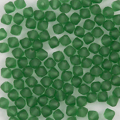 144 Preciosa Crystal 4mm Bicone Bead Matte Green Turmaline (50020M)