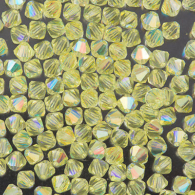 144 Preciosa Crystal 4mm Bicone Bead Jonquil AB (80100AB)