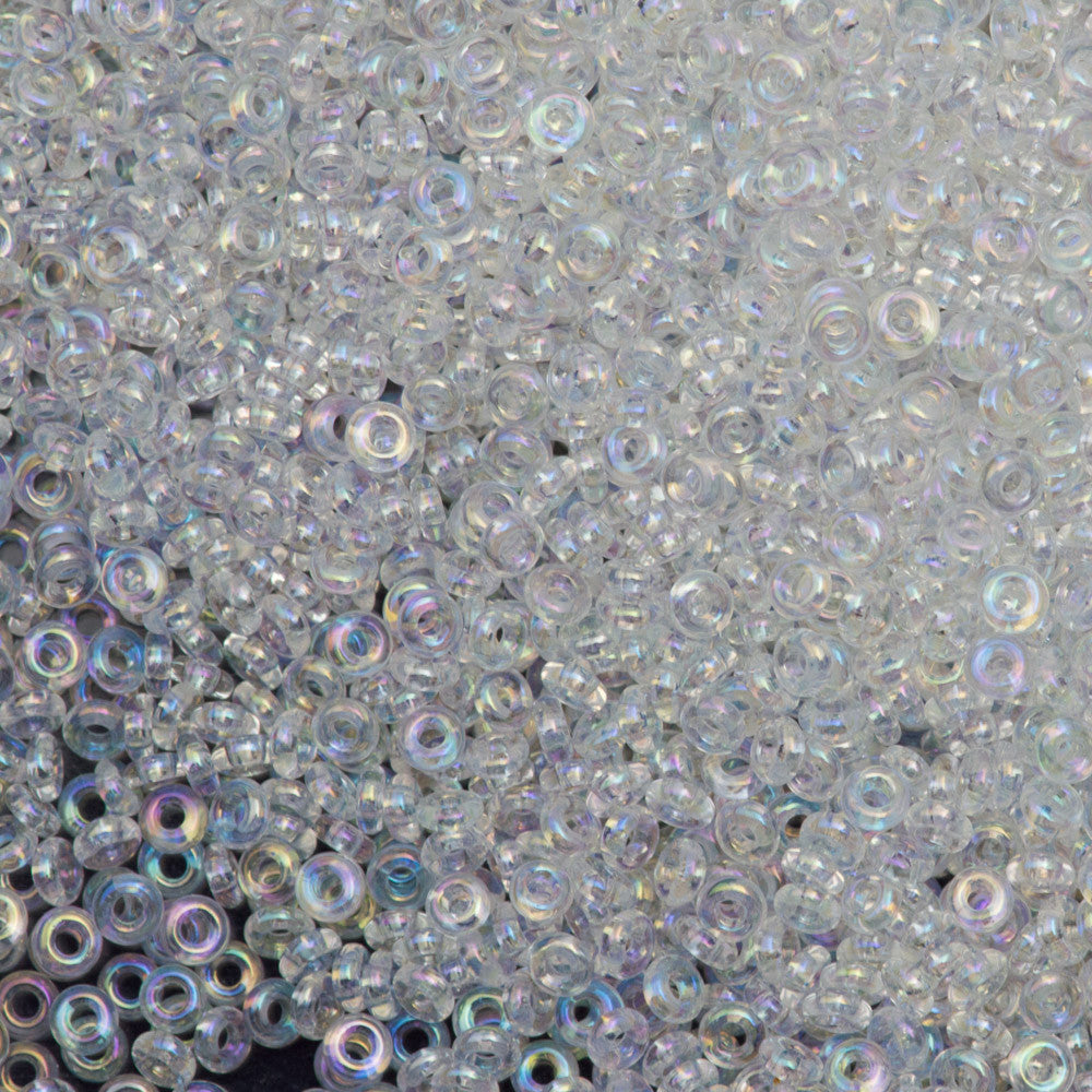 Toho Demi Round 8/0 Transparent Crystal AB 8g Tube (161)