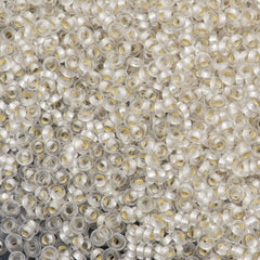 Toho Demi Round 11/0 PermaFinish Matte Silver Lined Crystal 8g Tube (21PFF)