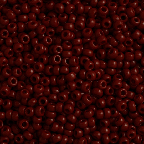Toho Round Seed Bead 8/0 Opaque Brown 5.5-inch tube (46)