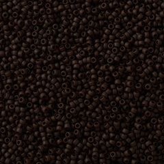 Toho Round Seed Bead 15/0 Opaque Matte Brown 2.5-inch Tube (46F)