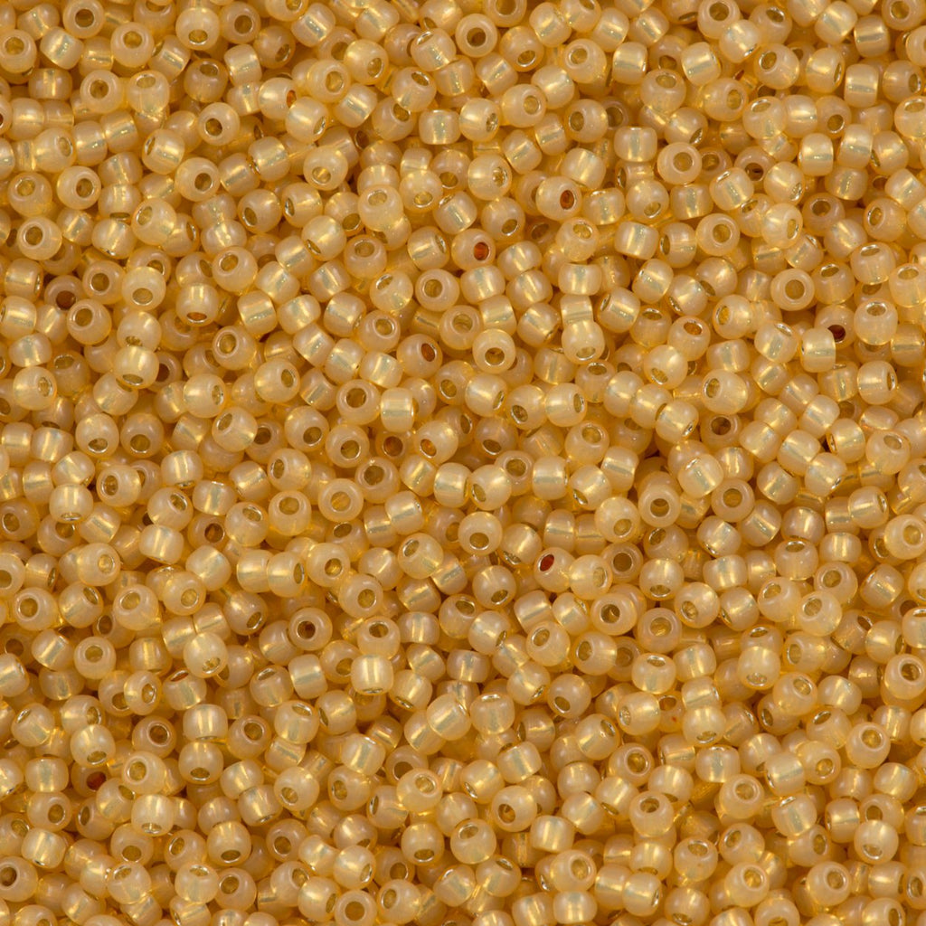 50g toho Round Seed Bead 8/0 Silver Lined Goldenrod (2110)