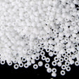Toho Round Seed Bead 11/0 Opaque Matte White 2.5-inch Tube (41F)