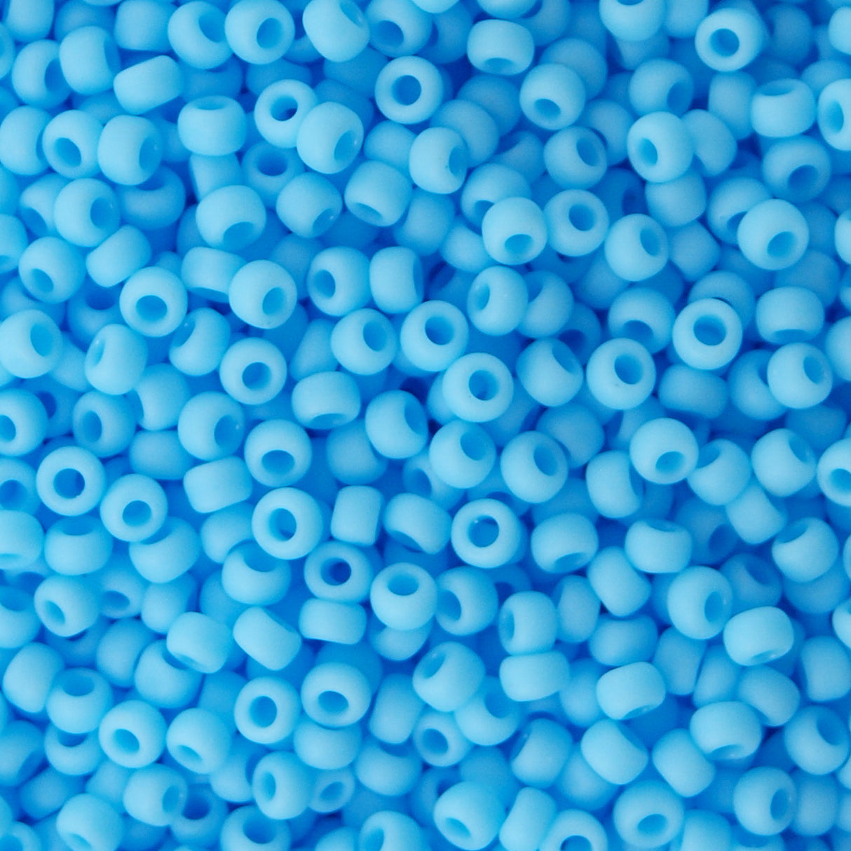 50g Toho Round Seed Bead 11/0 Opaque Matte Spring Blue (43F)