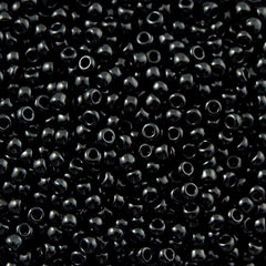 50g Toho Round Seed Bead 8/0 Opaque Black (49)