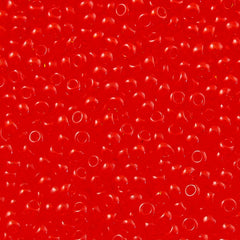 Toho Round Seed Bead 15/0 Transparent Orange Red 2.5-inch Tube (5)