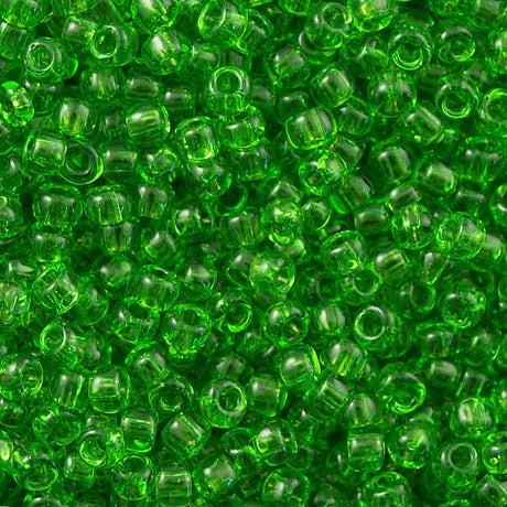 Toho Round Seed Bead 8/0 Transparent Green 2.5-inch tube (7)