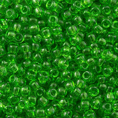 Toho Round Seed Bead 8/0 Transparent Green 5.5-inch tube (7)