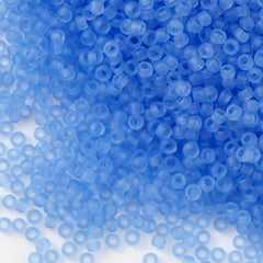 Toho Round Seed Bead 15/0 Matte Light Sapphire 2.5-inch Tube (13F)