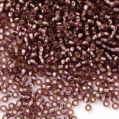 50g Toho Round Seed Bead 11/0 Silver Lined Medium Amethyst (26B)