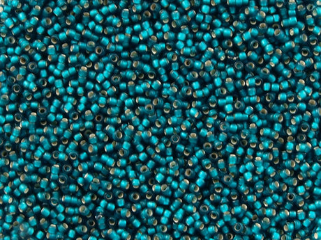 50g toho Round Seed Bead 8/0 Silver Lined Transparent Matte Dark Teal 30g (27BDF)