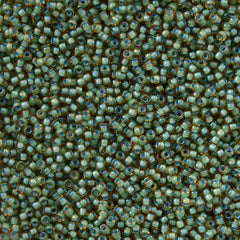 Toho Round Seed Bead 15/0 Inside Color Lined Sea foam Topaz 2.5-inch Tube (952)