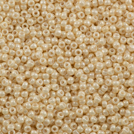 Toho Round Seed Bead 8/0 Opaque Luster Cream 2.5-inch tube (123)