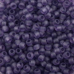 Toho Round Seed Bead 8/0 Transparent Matte Plum 2.5-inch tube (19F)