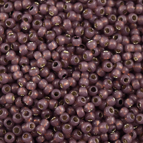 Toho Round Seed Bead 8/0 Silver Lined Milky Nutmeg 2.5-inch tube (2114)