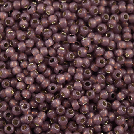 50g toho Round Seed Bead 8/0 Silver Lined Milky Nutmeg (2114)